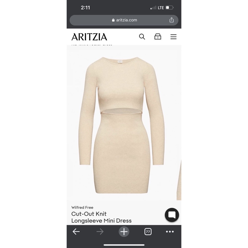 Aritzia wilfred free dress